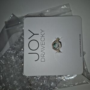 Gold and Blue Hexagon Ring